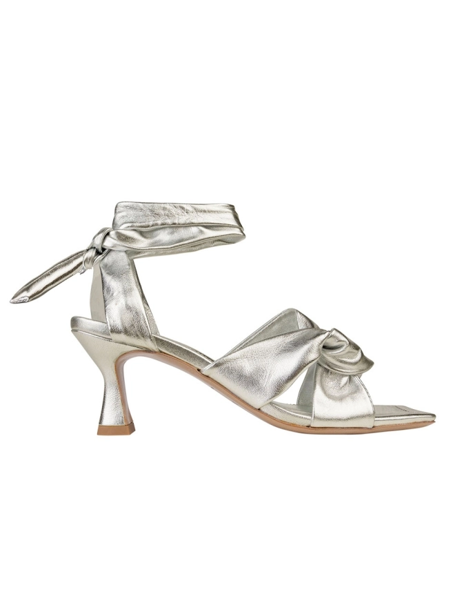 dante 6 Leren sandalen met hak Sunset silver