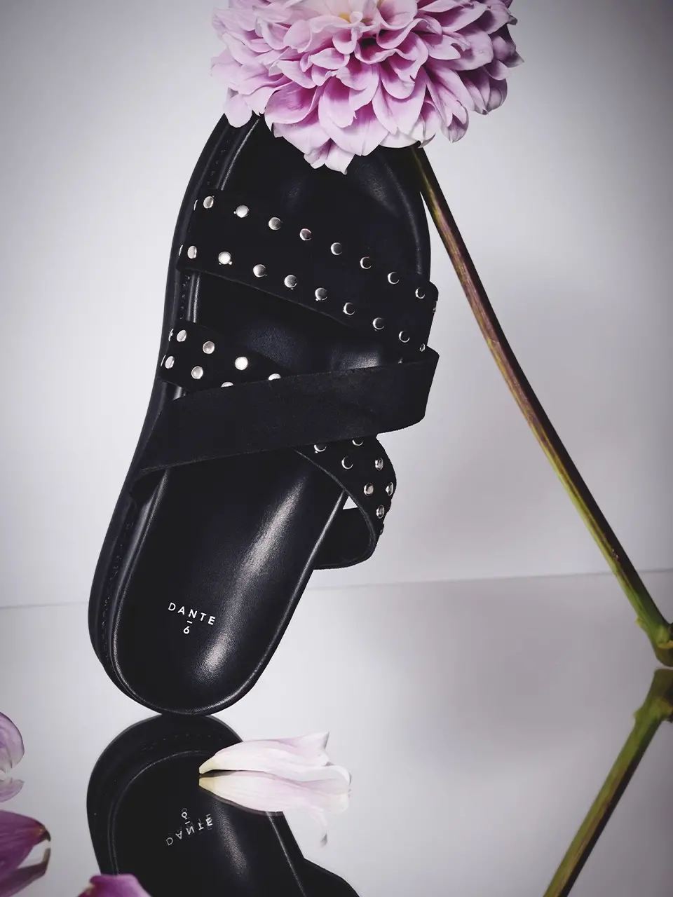 Dante 6 Leren Sandalen Met Hak Zwart