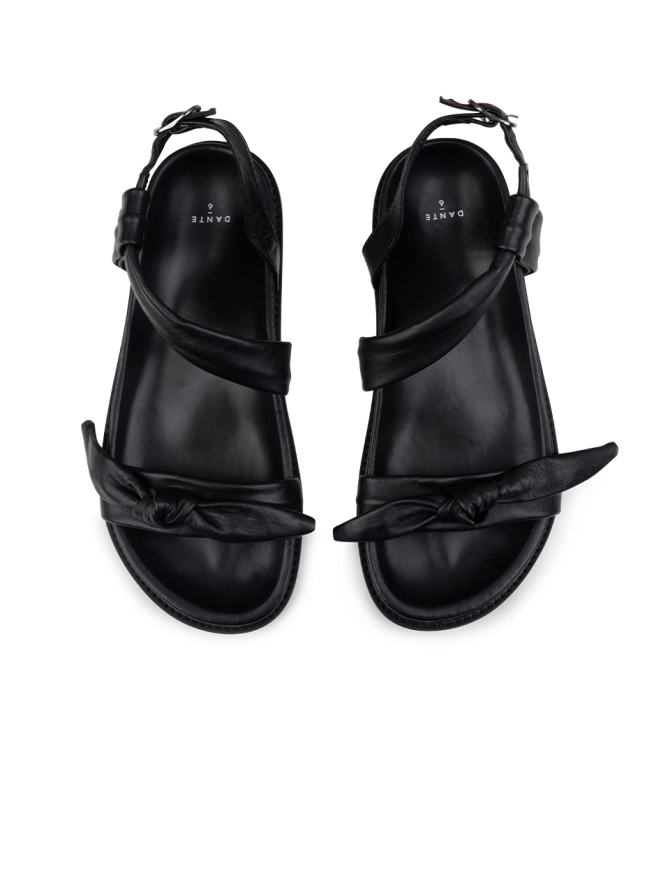 Dante 6 Leren Sandalen Zwart