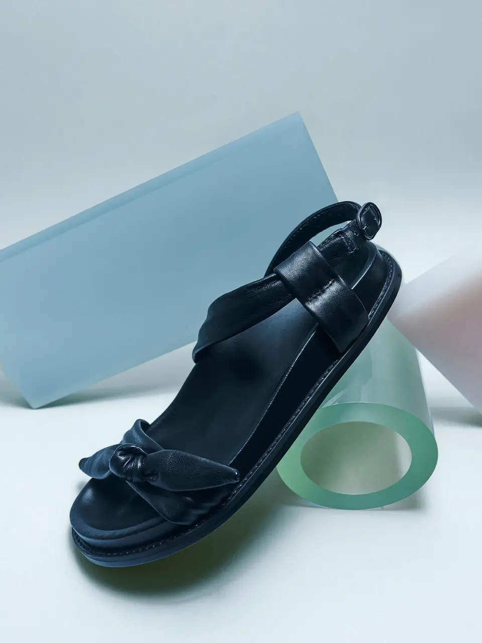 Dante 6 Leren Sandalen Zwart