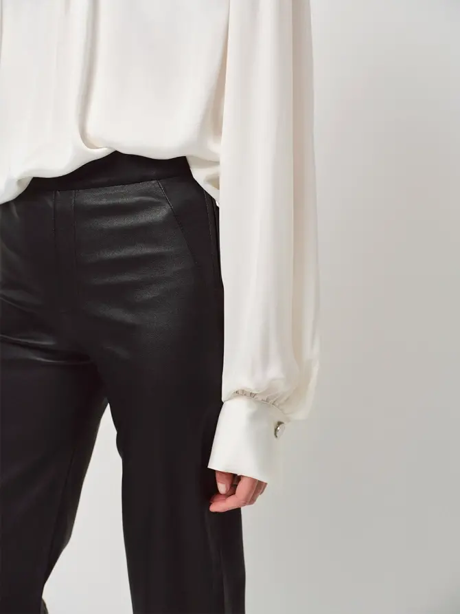 Dante 6 Leren Stretch Broek Zwart