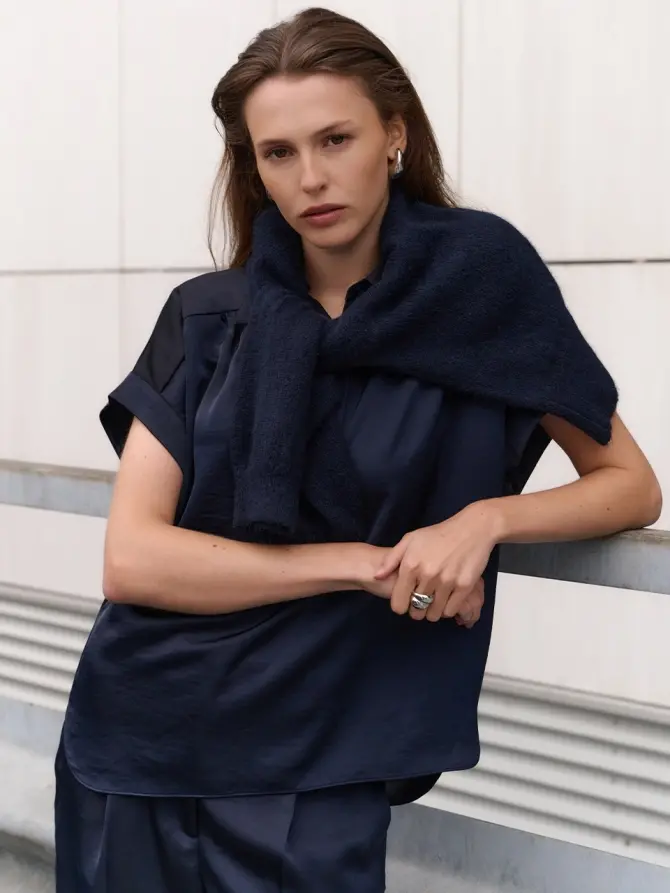 Dante 6 Loose Fit Shirt Donkerblauw