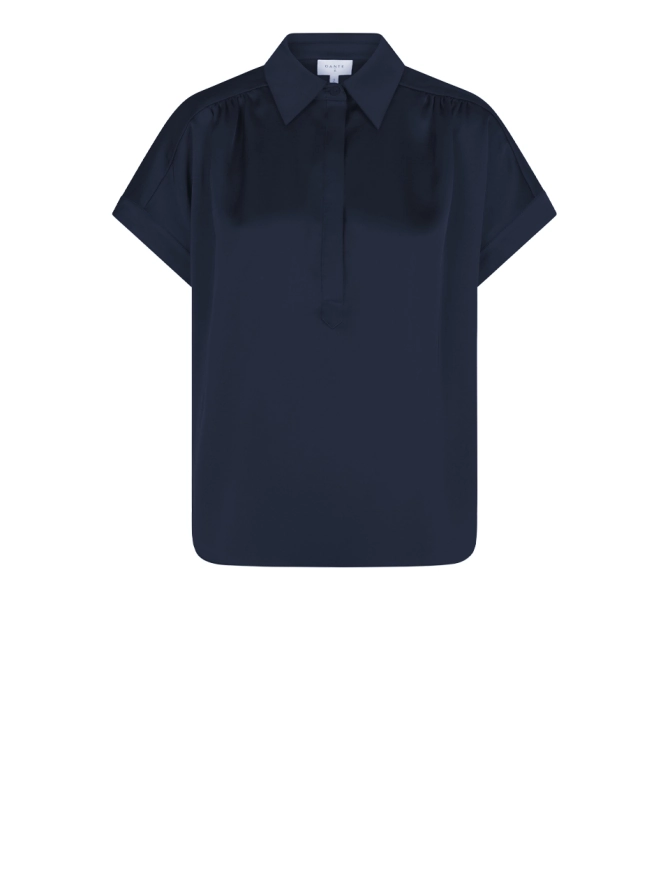 dante 6 Loose fit shirt Donkerblauw