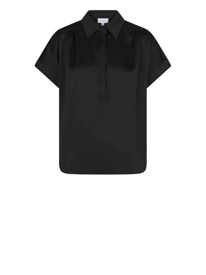 dante 6 Loose fit shirt Zwart