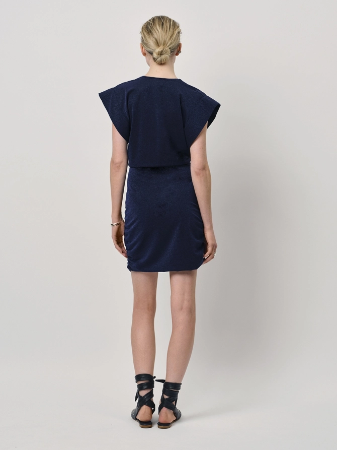 Dante 6 Lurex Mini-jurk Donkerblauw