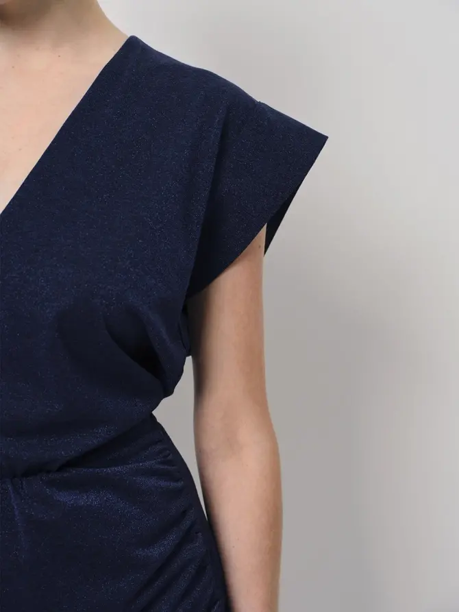 Dante 6 Lurex Mini-jurk Donkerblauw