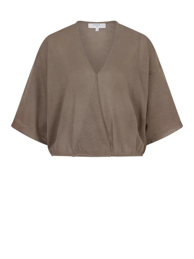 dante 6 Lurex vest Bruin