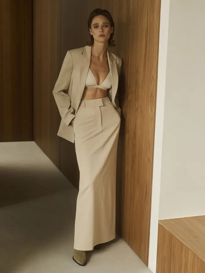 Dante 6 Maxi Rok Creme