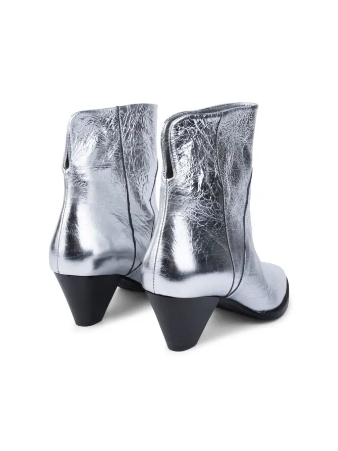 Dante 6 Metallic Enkellaarsjes Zilver