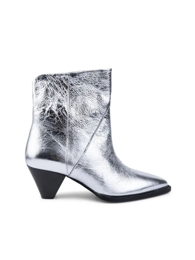 dante 6 Metallic enkellaarsjes Zilver