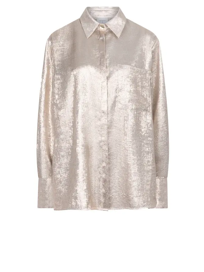 dante 6 Metallic oversized shirt Champagne