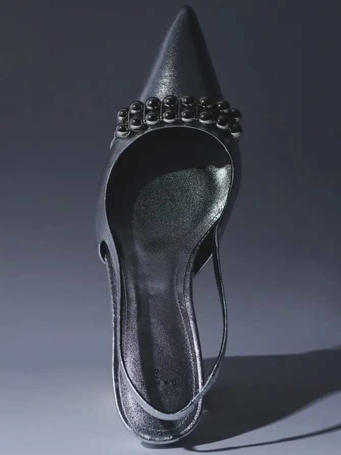 Dante 6 Metallic Slingbacks Zilver