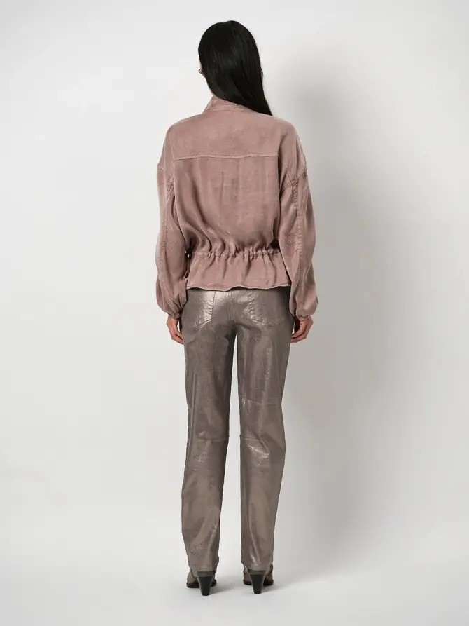 Dante 6 Metallic Stretch Jeans Taupe