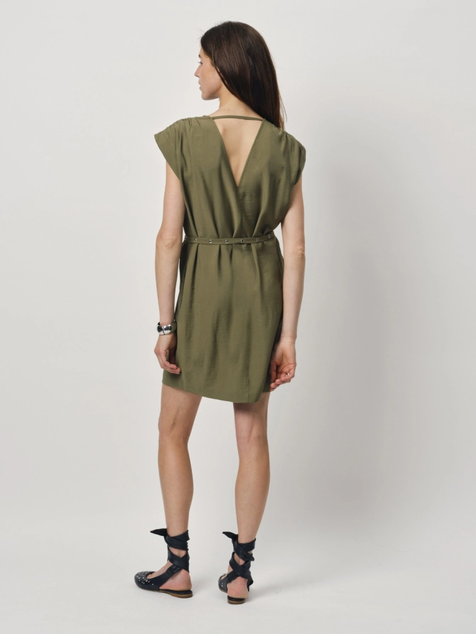 Dante 6 Mini-jurk Met Ceintuur Groen