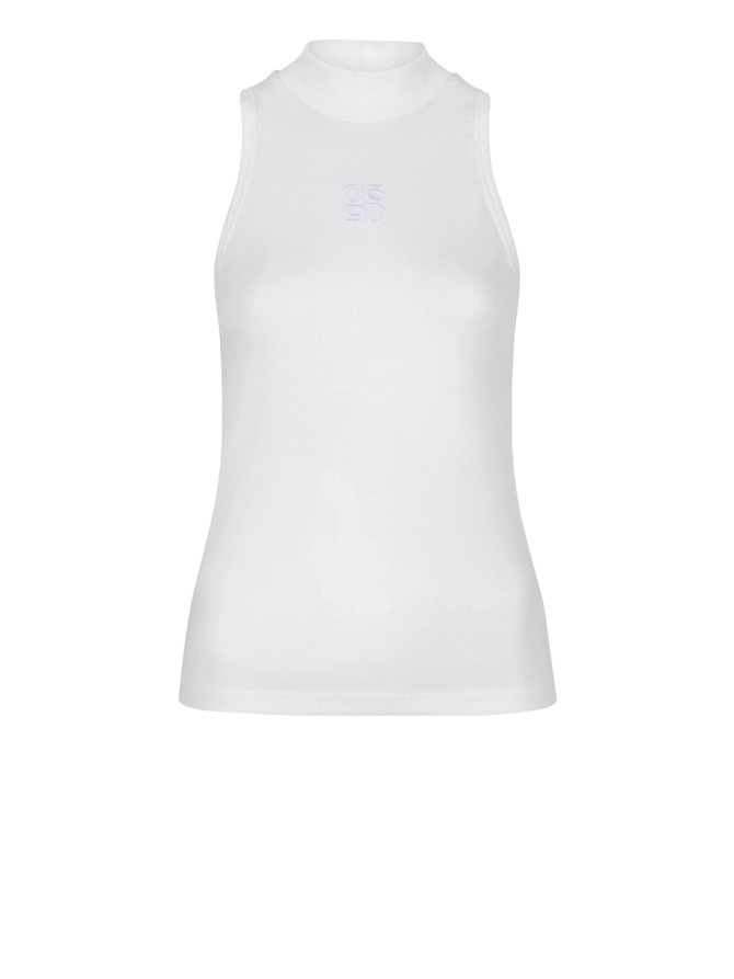 dante 6 Mockneck logo tanktop Wit