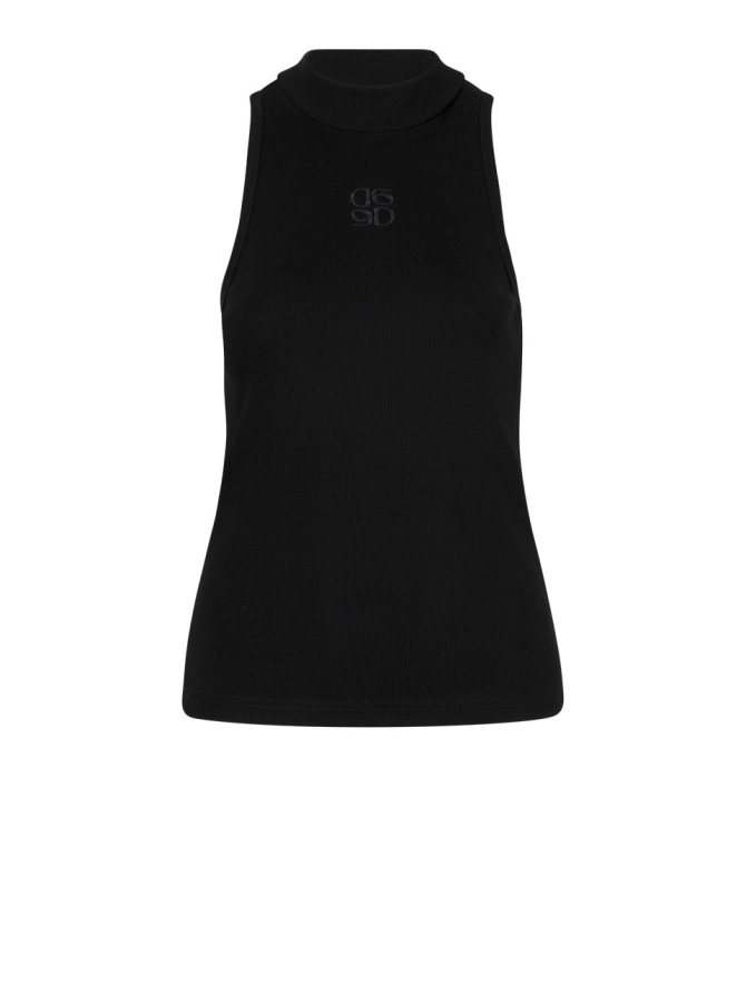 dante 6 Mockneck logo tanktop Zwart