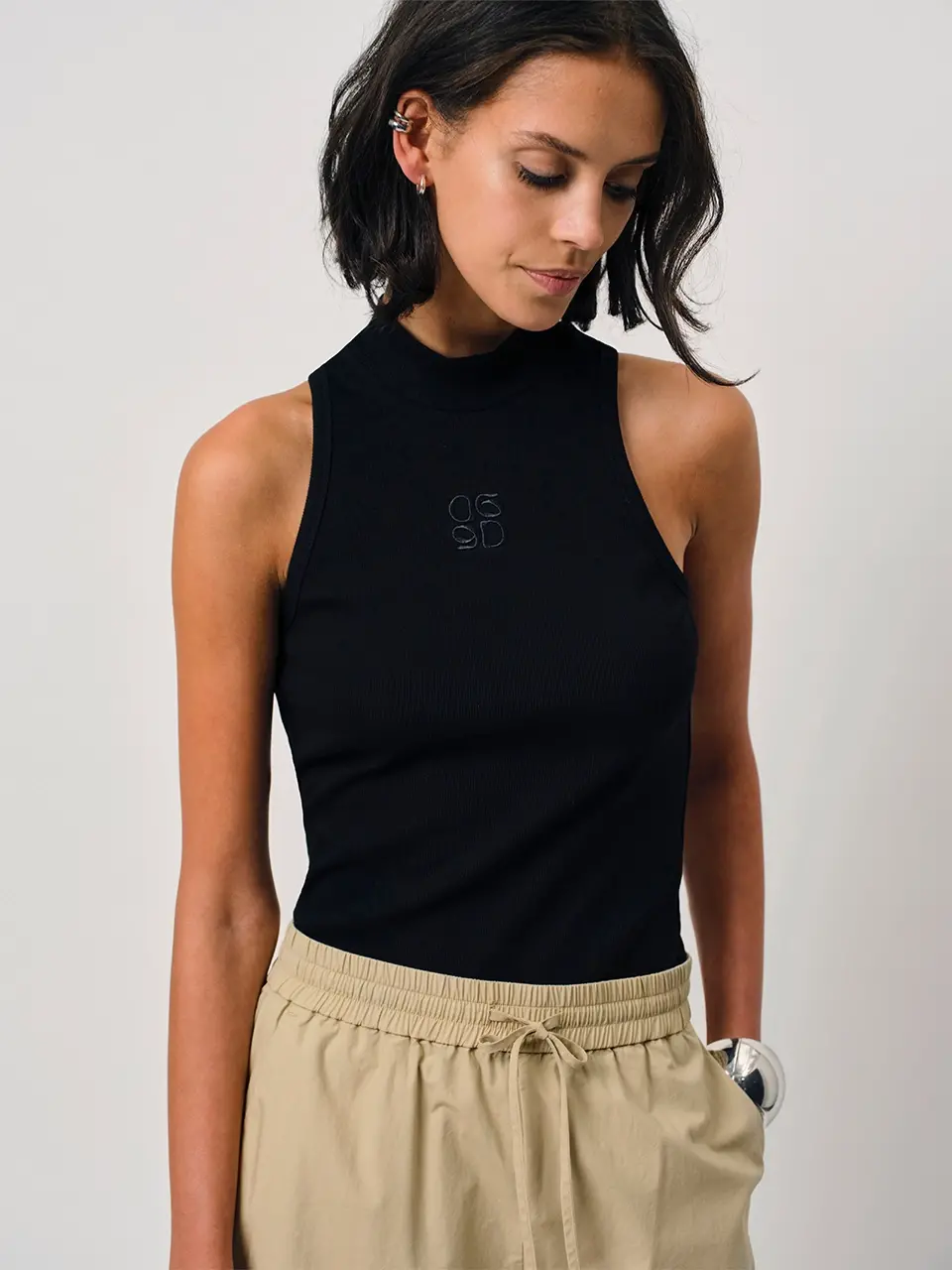 Dante 6 Mockneck Logo Tanktop Zwart