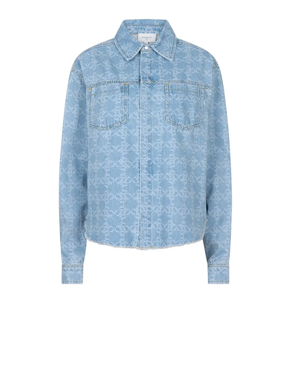 Dante 6 Monogram Denim Shirt Skywash Blue