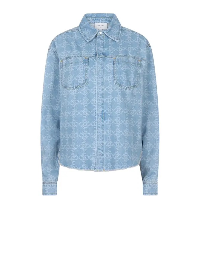 dante 6 Monogram denim shirt Skywash blue