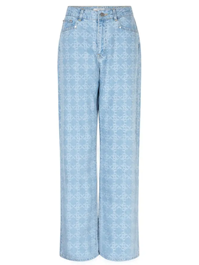 dante 6 Monogram wide leg jeans Skywash blue