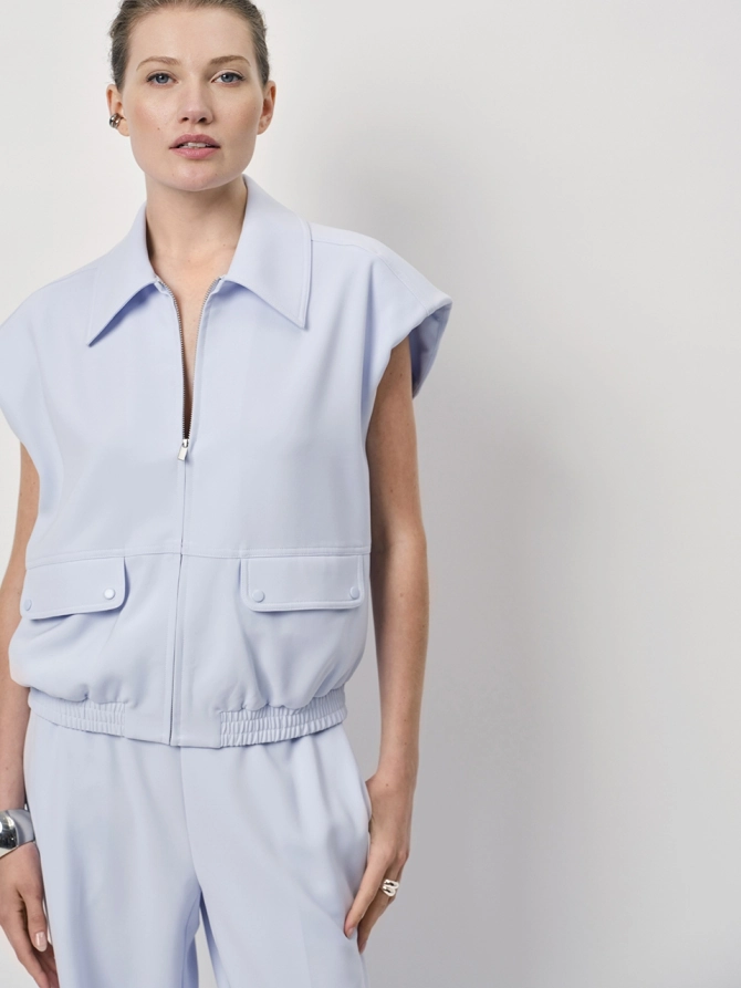 Dante 6 Mouwloze Bomberjas Lichtblauw