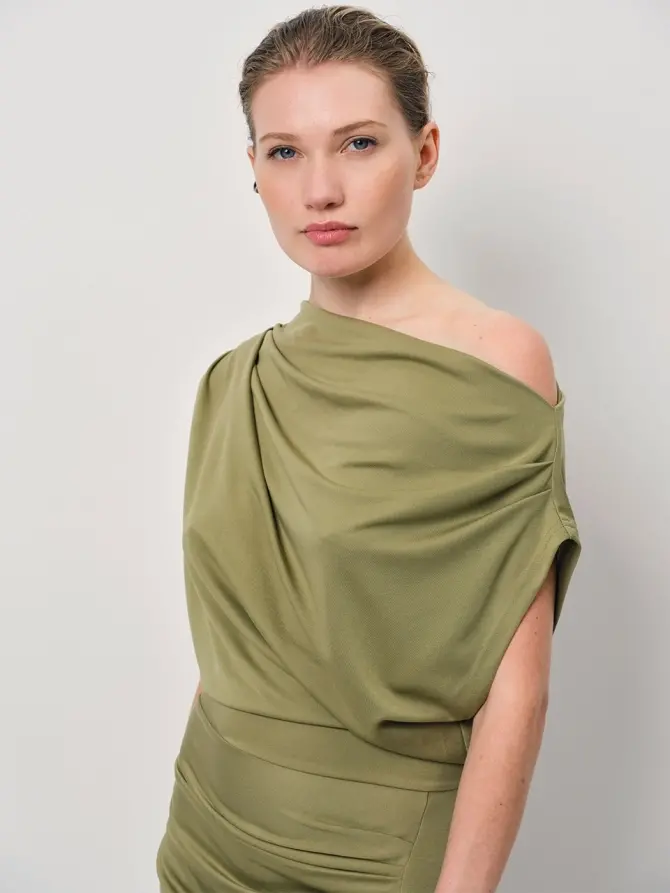 Dante 6 Off Shoulder Maxi-jurk Groen