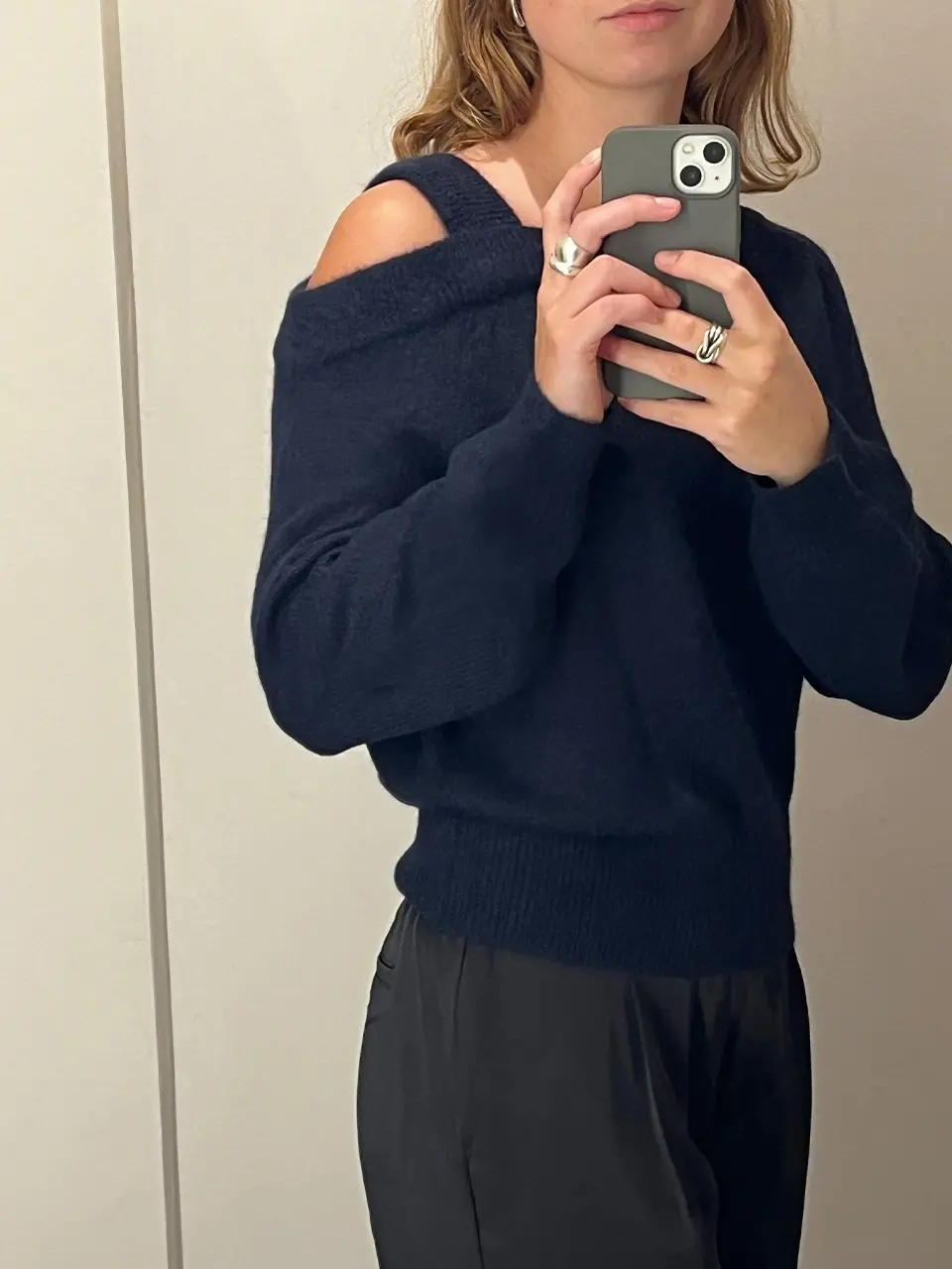 Dante 6 Off Shoulder Trui Donkerblauw