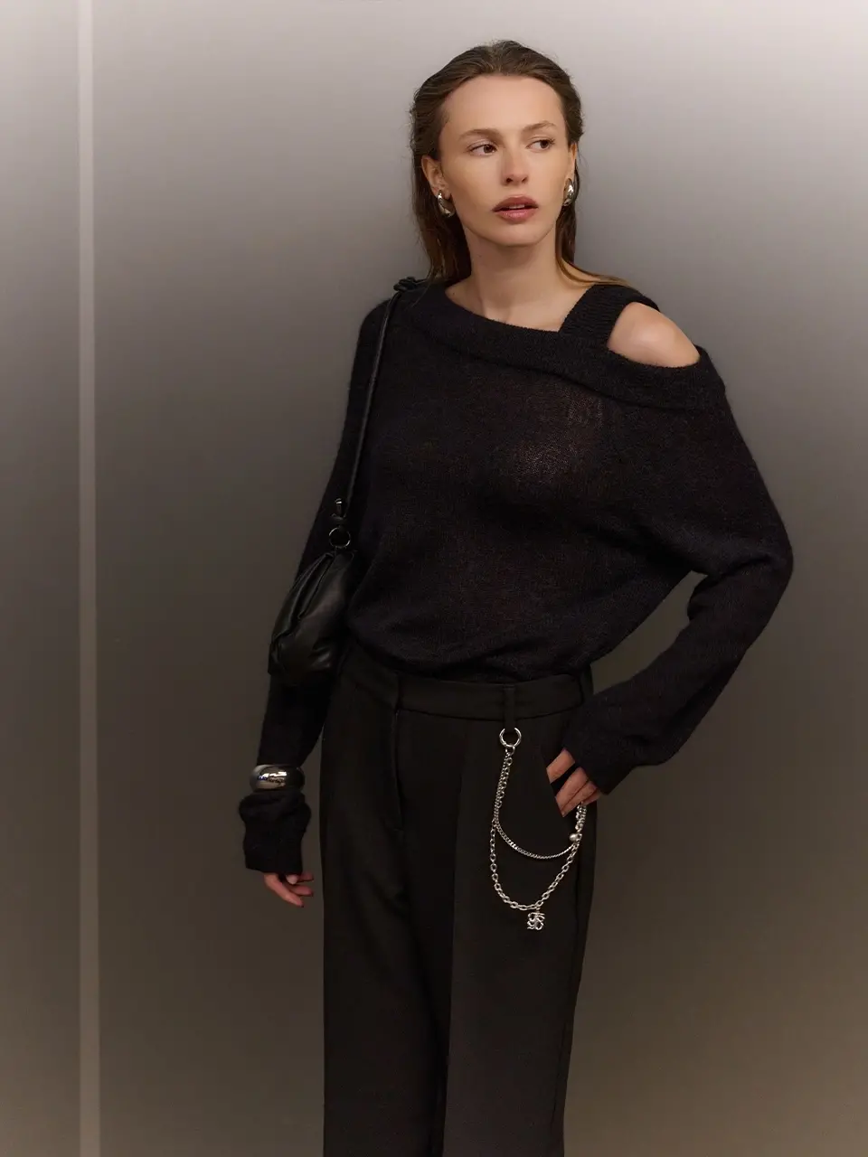 Dante 6 Off Shoulder Trui Zwart