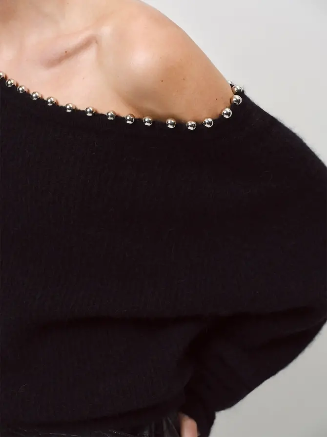 Dante 6 Off-shoulder Trui Zwart