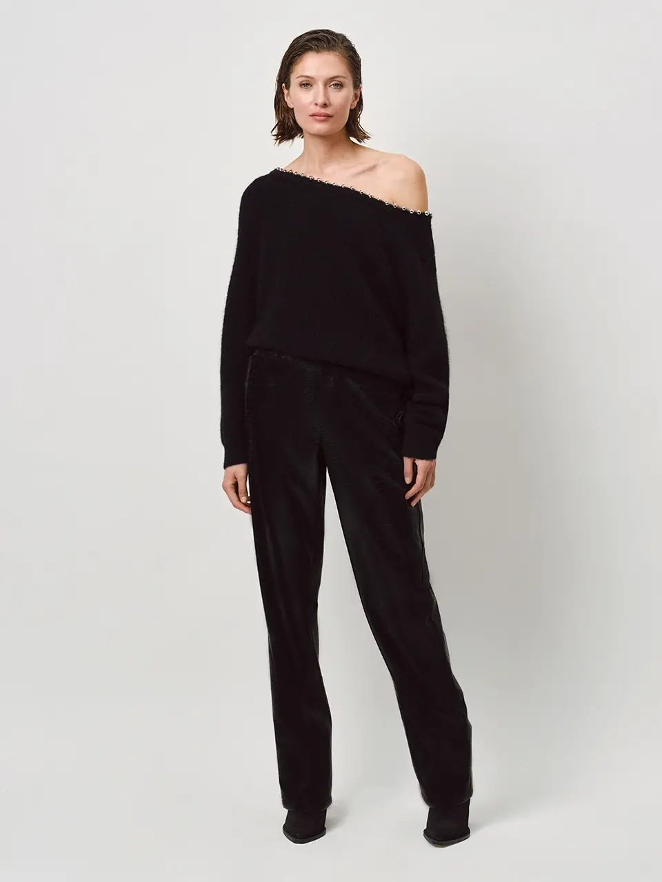Dante 6 Off-shoulder Trui Zwart