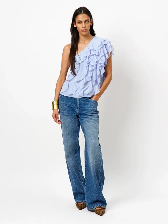 Dante 6 One-shoulder Top Blauw