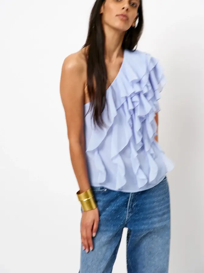 dante 6 One-shoulder top Blauw