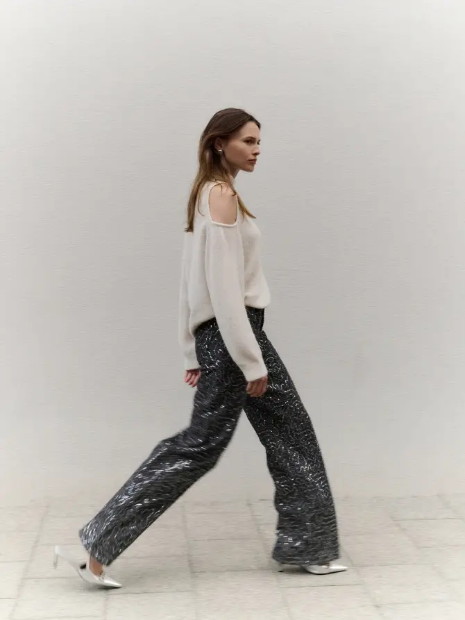 Dante 6 Open-schouder Trui Beige