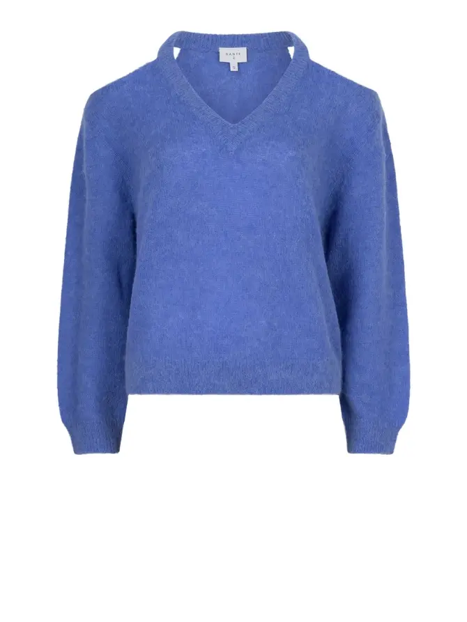 dante 6 Open schouder trui Blauw