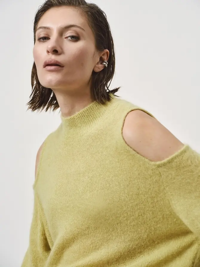 Dante 6 Open-schouder Trui Groen