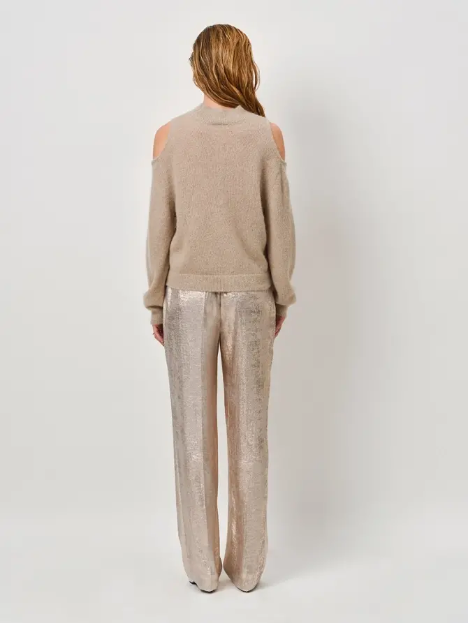 Dante 6 Open-schouder Trui Taupe