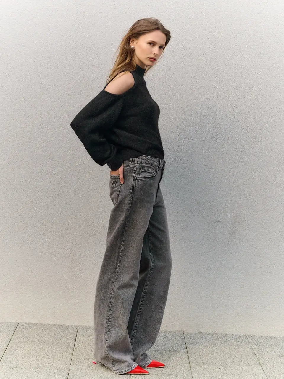 Dante 6 Open-schouder Trui Zwart