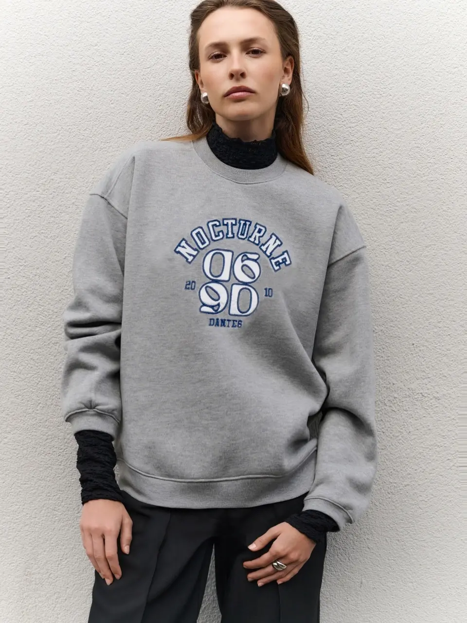 Dante 6 Oversized Logo Trui Grijs