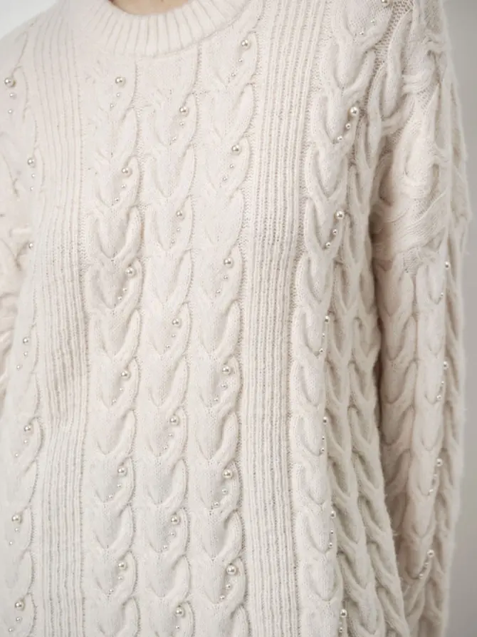 Dante 6 Oversized Parel Trui Creme