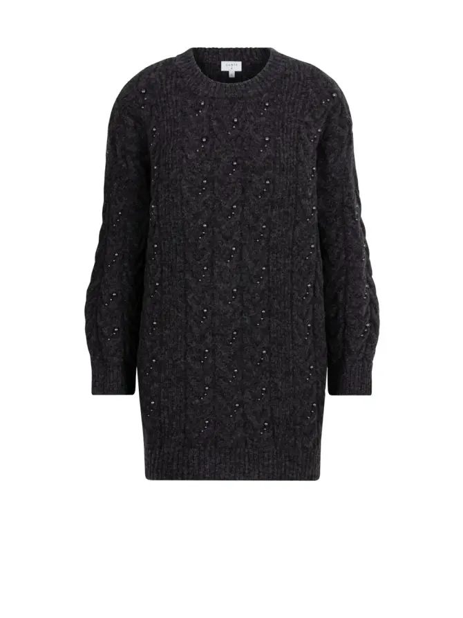 dante 6 Oversized parel trui Donkergrijs