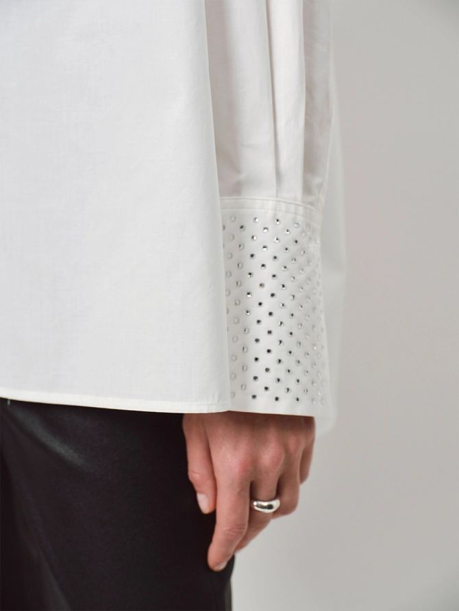 Dante 6 Oversized Strass Shirt Wit