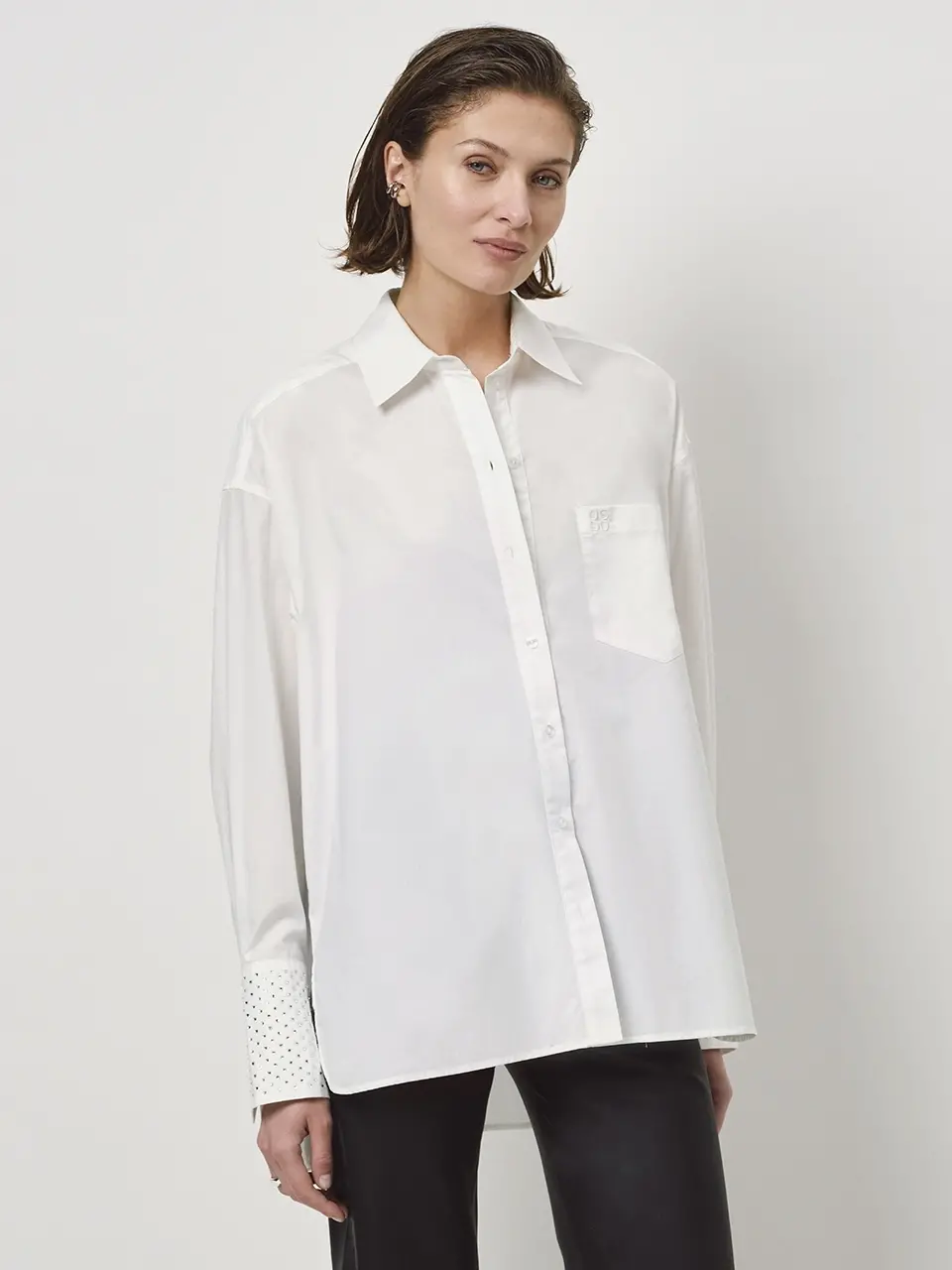 Dante 6 Oversized Strass Shirt Wit