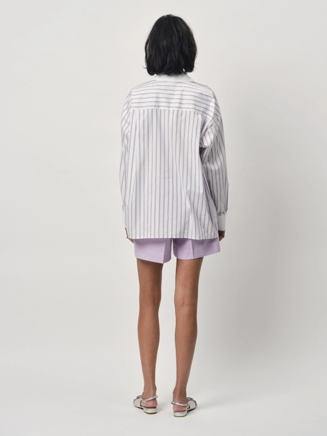 Dante 6 Oversized Stripe Shirt Lila
