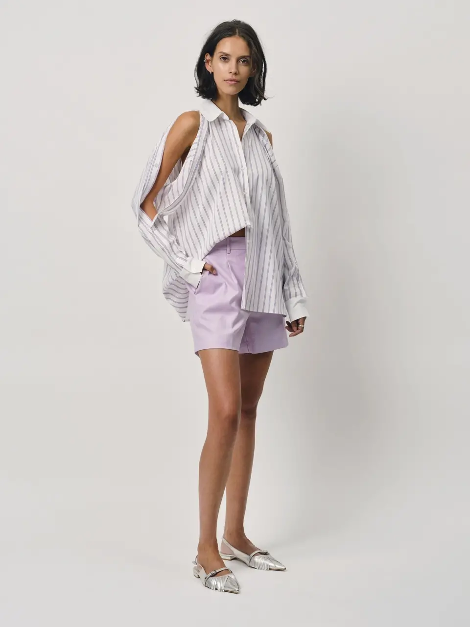 Dante 6 Oversized Stripe Shirt Lila