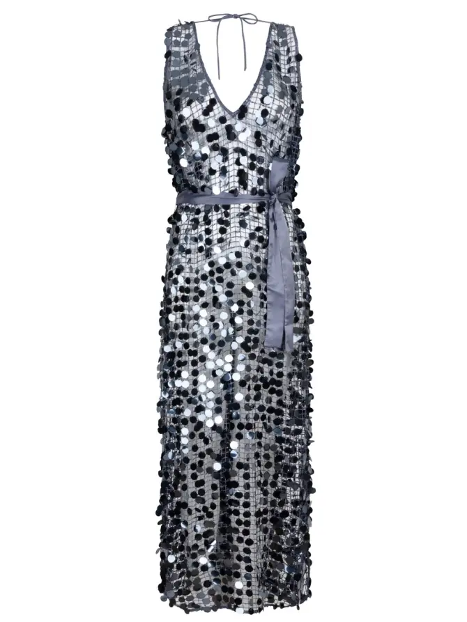 dante 6 Pailletten maxi jurk Blauw