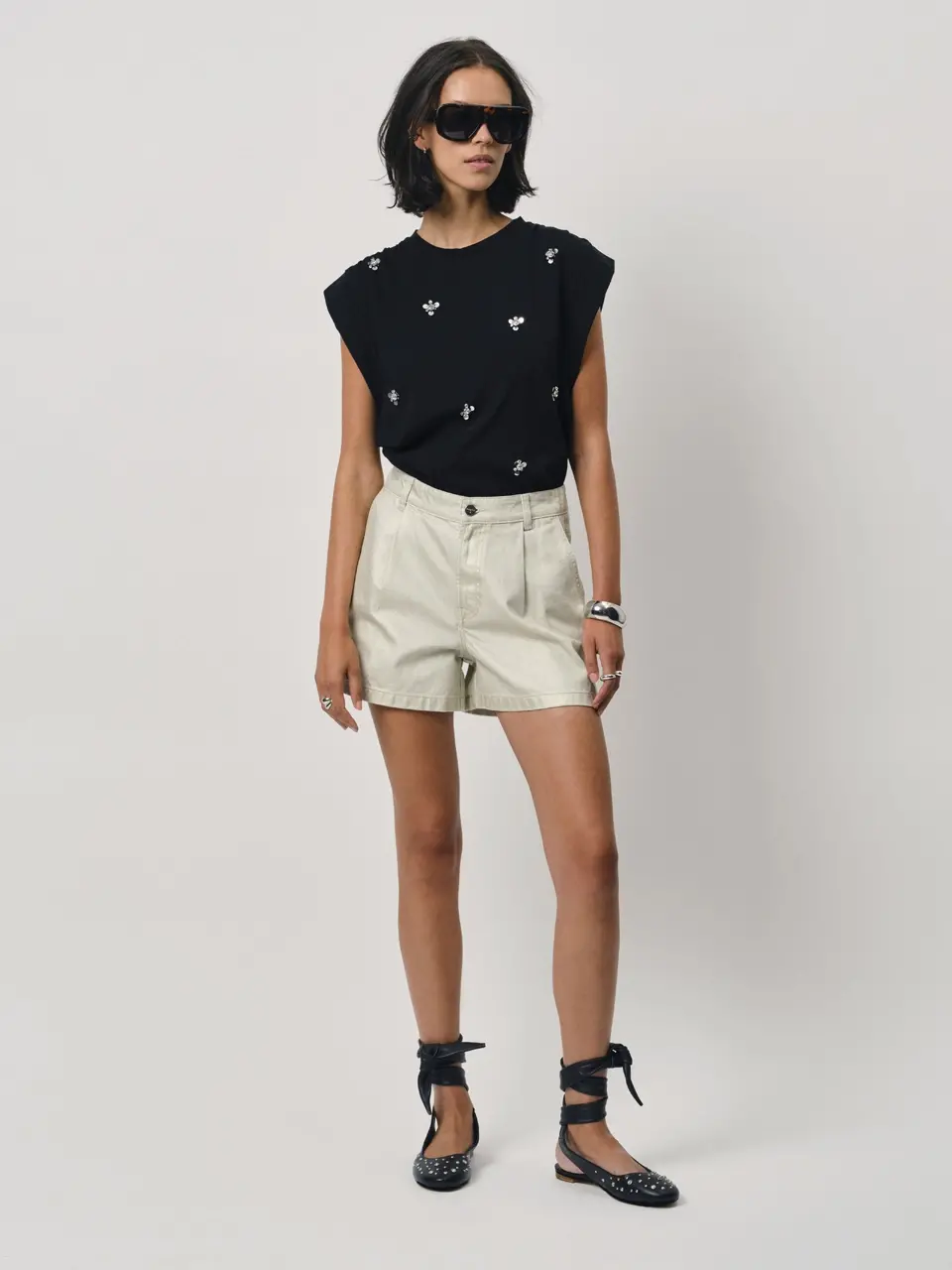 Dante 6 Pailletten T-shirt Zwart