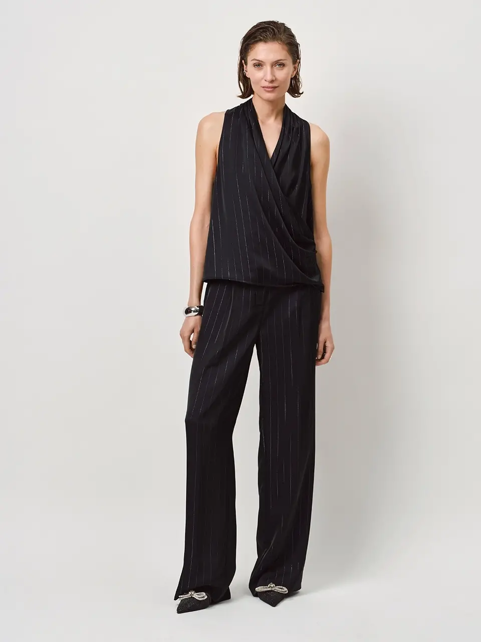 Dante 6 Pinstripe Pantalon Zwart