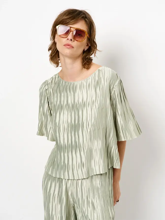 Dante 6 Plissé Broek Lichtgroen