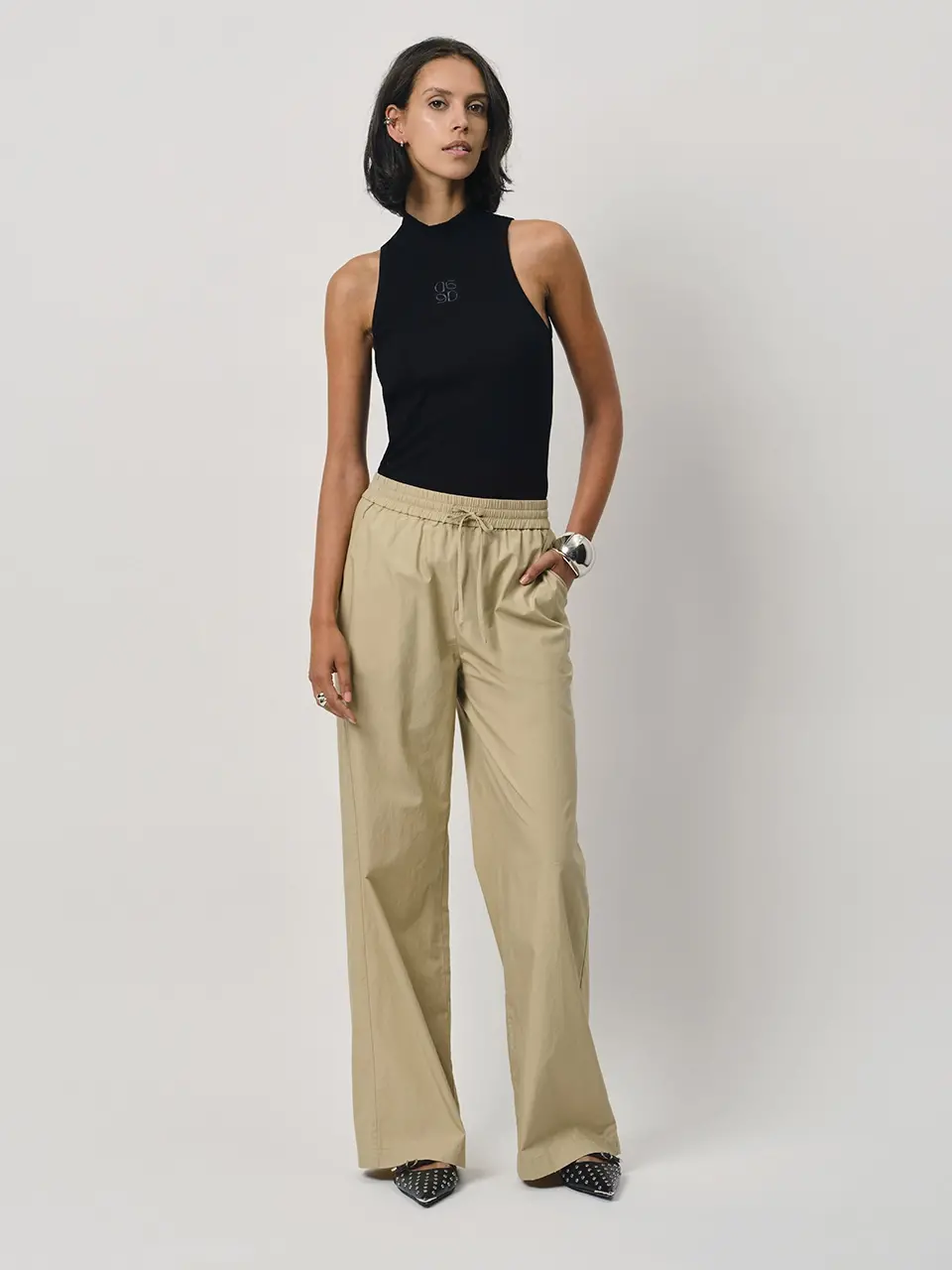 Dante 6 Poplin Broek Khaki Cream