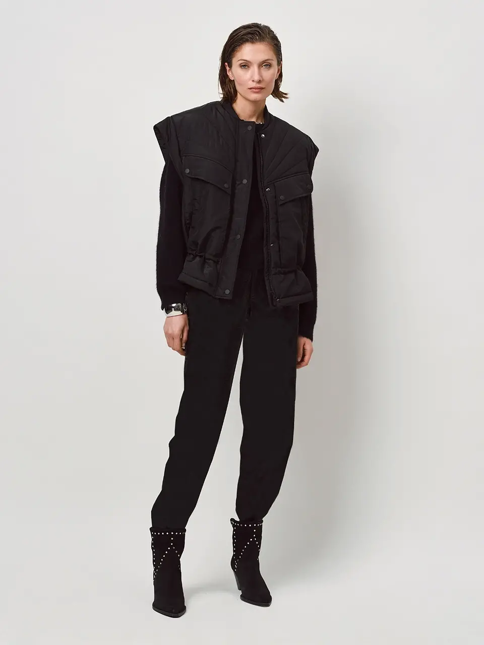 Dante 6 Puffer Waistcoat Zwart